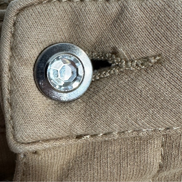 Dream Jeannes by Quacker Factory tan pants, size 14, embellished, stretch - Picture 3 of 10